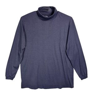 KingSize Big & Tall Turtleneck Long Sleeve Tee Shirt 3XL Tall Heather Slate Blue